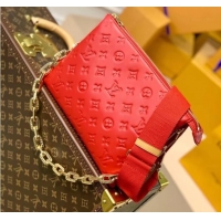 Reasonable Price Louis Vuitton Monogram Empreinte COUSSIN PM M57793 Red