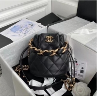 Buy Inexpensive Chanel Mini Lambskin Tote Bag AS2390 Black