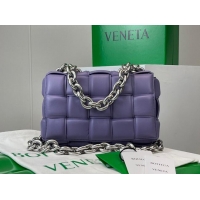 Discount Design Bottega Veneta THE CHAIN CASSETTE Expedited Delivery 631421 purple & Hardware Silver finish