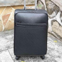 Classic Bottega Veneta Woven Luggage 20 inches BV2518 Black 2021