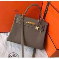 New Design Hermes Kelly 35cm In Original Leather K35 Khaki Gold