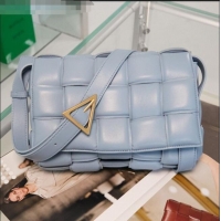 Grade Design Bottega Veneta Padded Cassette Medium Crossbody Messenger Bag BV2673 Ice Blue 2021