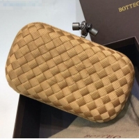 Low Cost Bottega Veneta Tiffany Fabric Small Clutch BV2679 Gold 2021