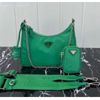 Market Sells Prada Re-Edition 2005 Nylon Shoulder Bag 1BH204 Green 2020