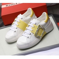 Design Promotion Roger Vivier Crystal Buckle Sneakers 121818 Yellow