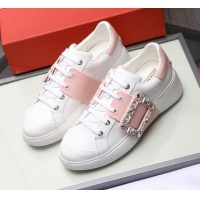 Good Quality Roger Vivier Crystal Buckle Sneakers 121818 Pink