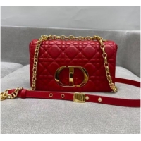 Pretty Style Dior SMALL DIOR CARO BAG red Soft Cannage Calfskin M9241