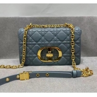 Top Quality Dior SMALL DIOR CARO BAG Soft Cannage Calfskin M9241 grey