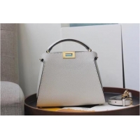 Luxury Discount Fendi PEEKABOO ISEEU MEDIUM leather bag 70192 white