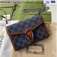 Free Shipping Discount Gucci Dionysus mini chain bag 401231 Dark blue