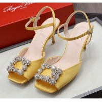 Top Quality Roger Vivier Glitter Sandals 6.6cm 030810 Yellow