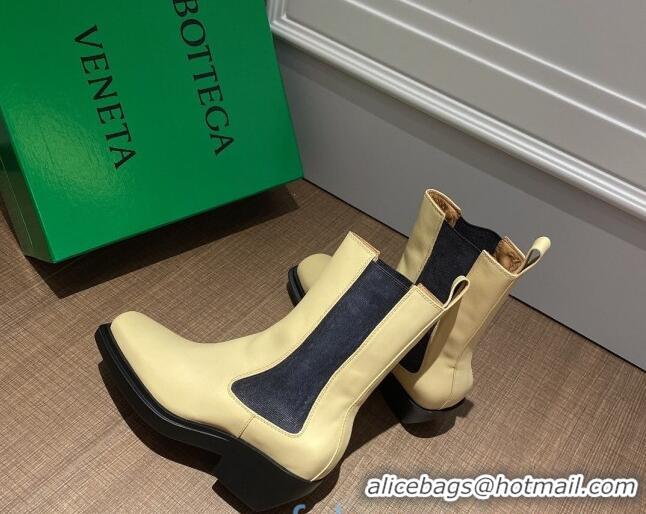 Best Quality Bottega Veneta BV Lean Heel 55mm Short Boots 091005 Yellow 