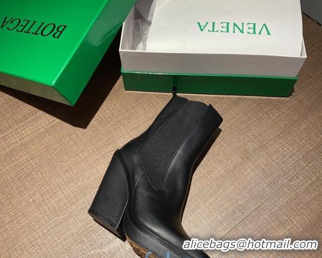 Top Quality Bottega Veneta BV Lean Heel 11cm Short Boots 091008 Black