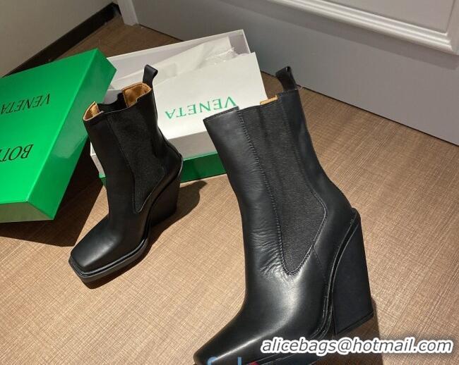 Top Quality Bottega Veneta BV Lean Heel 11cm Short Boots 091008 Black