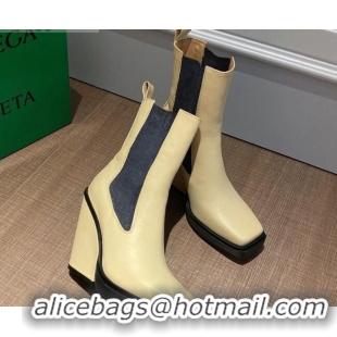 Good Quality Bottega Veneta BV Lean Heel 11cm Short Boots 091008 Yellow