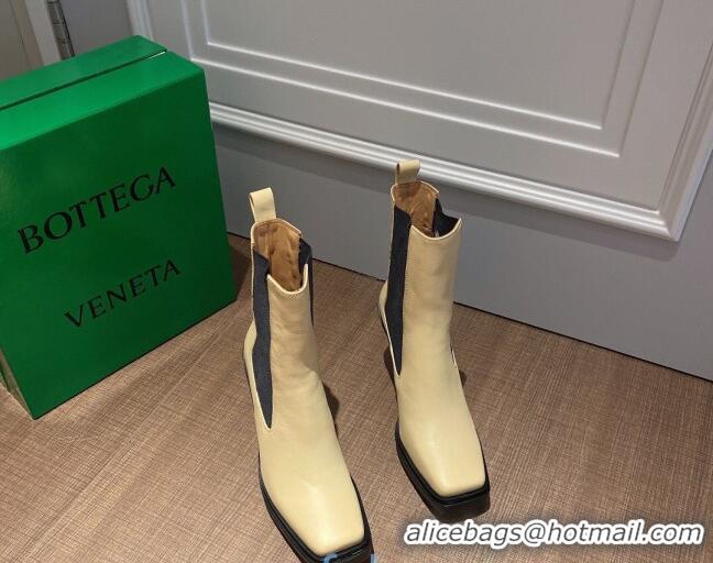 Good Quality Bottega Veneta BV Lean Heel 11cm Short Boots 091008 Yellow