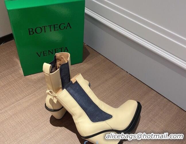 Good Quality Bottega Veneta BV Lean Heel 11cm Short Boots 091008 Yellow