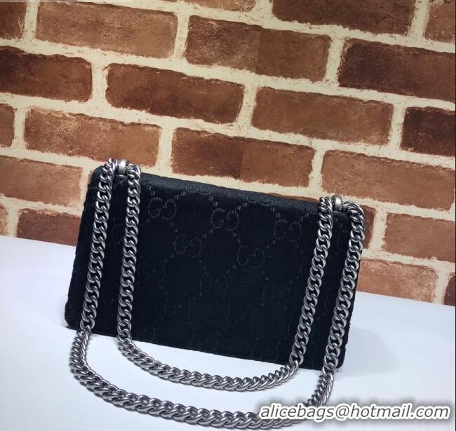 Pretty Style Gucci Dionysus GG Velvet Small Shoulder Bag 499623 Black 2020