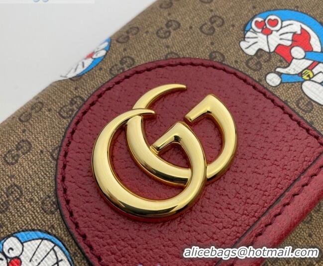 Top Grade Doraemon x Gucci Small Belt Bag 647817 Beige/Red 2021