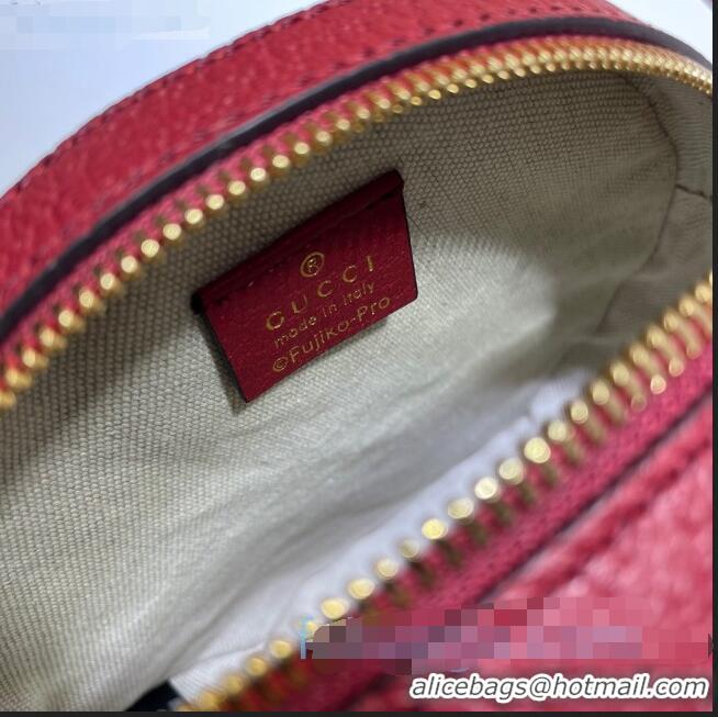 Cheapest Doraemon x Gucci Ophidia GG Round Shoulder Bag 625216 Beige/Red 2021