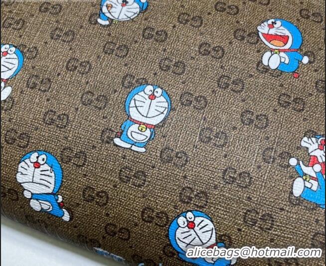 Top Quality Doraemon x Gucci GG Canvas Mini Bag 647784 Beige/Red 2021