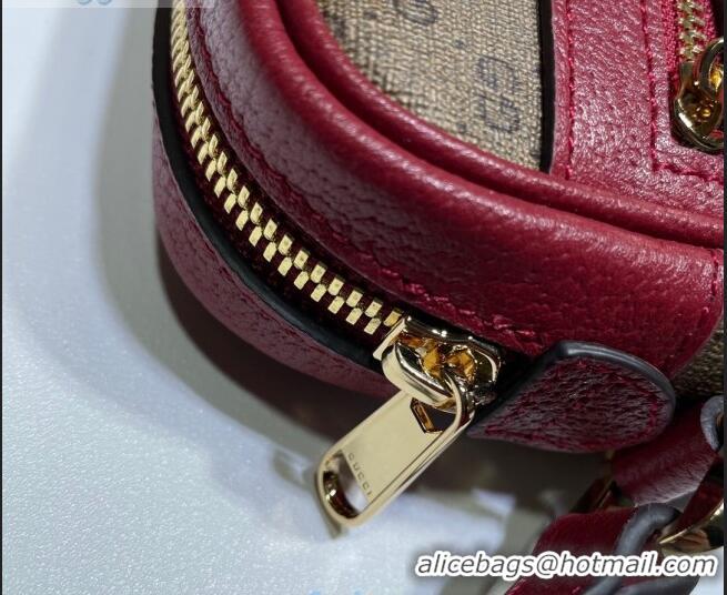 Top Quality Doraemon x Gucci GG Canvas Mini Bag 647784 Beige/Red 2021