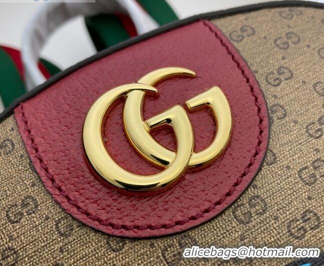 Big Discount Doraemon x Gucci GG Canvas Small Backpack 647816 Beige/Red 2021