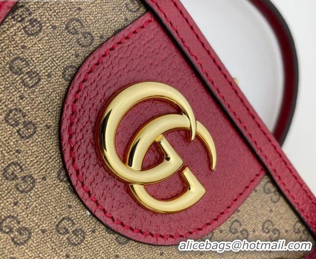 Trendy Design Doraemon x Gucci GG Canvas Large Tote Bag 653952 Beige/Red 2021