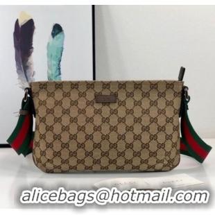 Super Quality Gucci GG Canvas Web Medium Shoulder Bag 189749 Dark Beige 2021