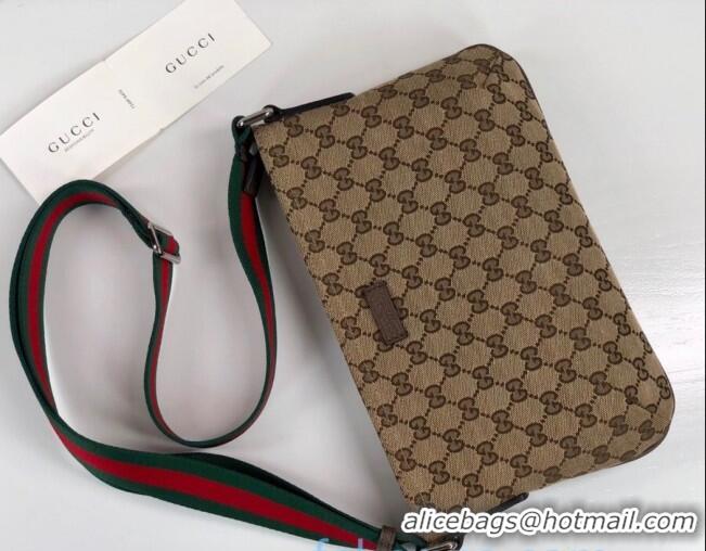 Super Quality Gucci GG Canvas Web Medium Shoulder Bag 189749 Dark Beige 2021