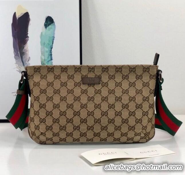 Super Quality Gucci GG Canvas Web Medium Shoulder Bag 189749 Dark Beige 2021