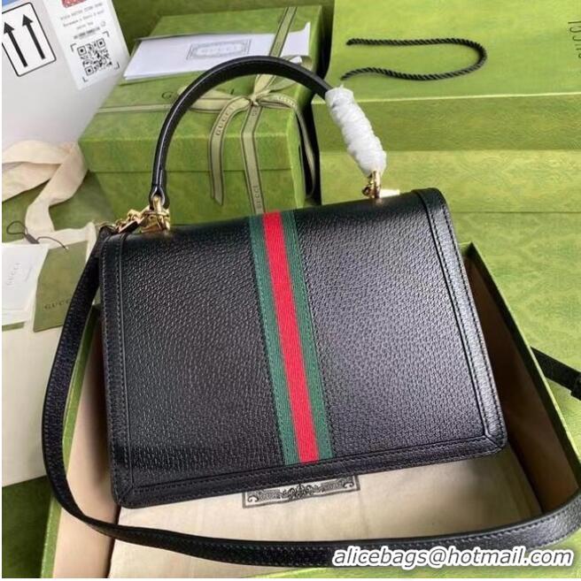 Super Quality Gucci Ophidia small top handle bag with Web 651055 black