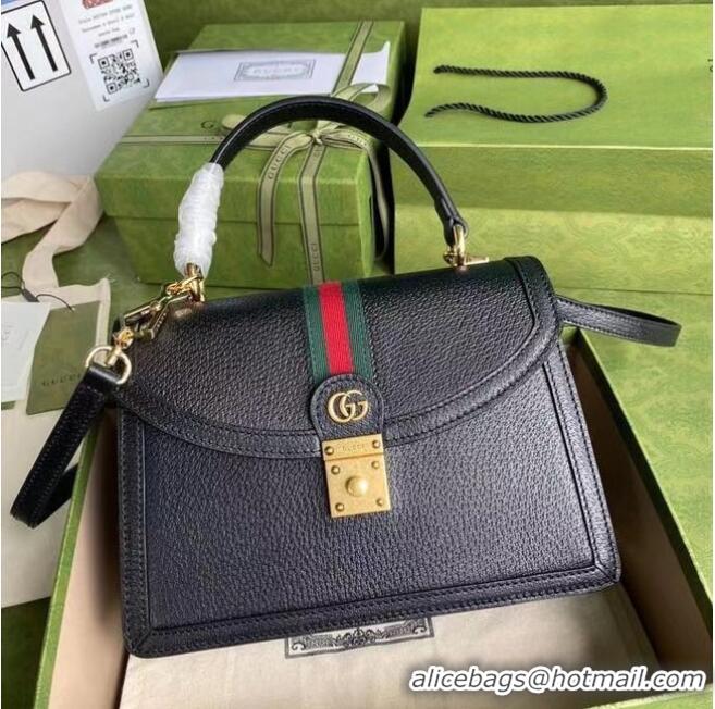 Super Quality Gucci Ophidia small top handle bag with Web 651055 black