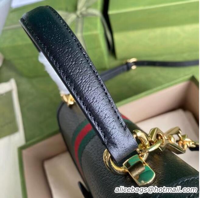 Super Quality Gucci Ophidia small top handle bag with Web 651055 black