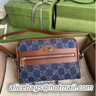 Top Grade Gucci Ophidia GG mini bag 517350 Dark blue