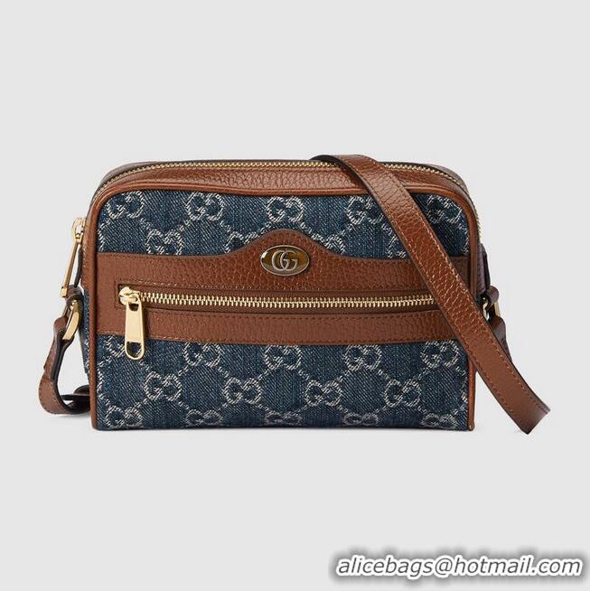 Top Grade Gucci Ophidia GG mini bag 517350 Dark blue