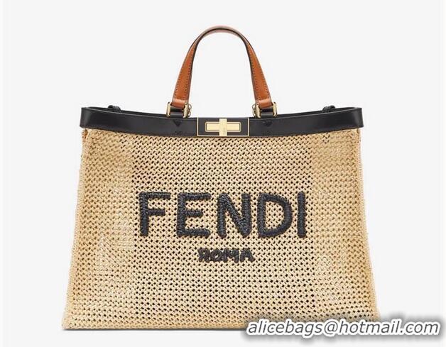 Well Crafted FENDI PEEKABOO ICONIC leather bag 8BN245 Beige