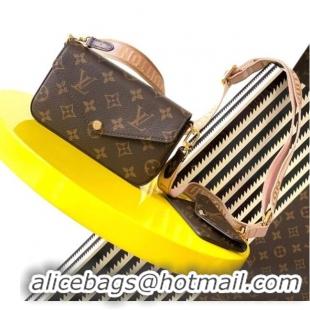 Buy Discount Louis Vuitton FELICIE STRAP & GO M80091 Khaki Green