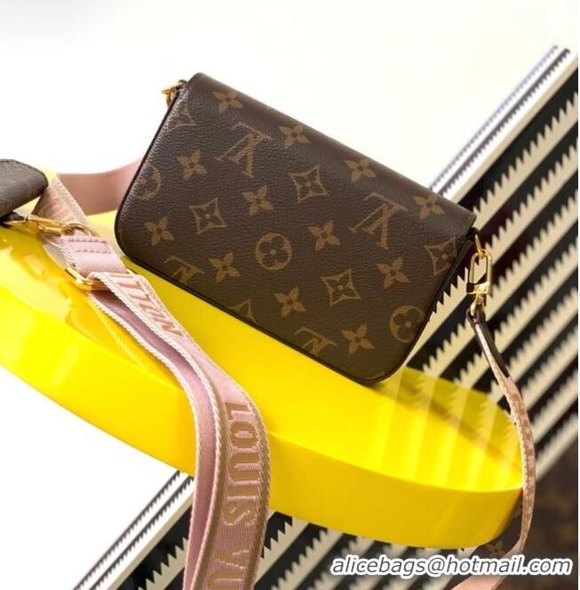 Buy Discount Louis Vuitton FELICIE STRAP & GO M80091 Khaki Green