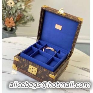 Reasonable Price Louis Vuitton Monogram Canvas Jewelry box M36999 blue