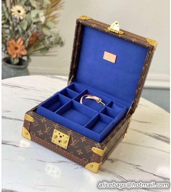 Reasonable Price Louis Vuitton Monogram Canvas Jewelry box M36999 blue