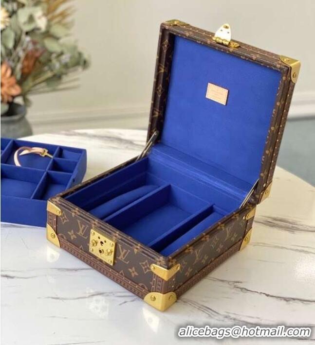 Reasonable Price Louis Vuitton Monogram Canvas Jewelry box M36999 blue