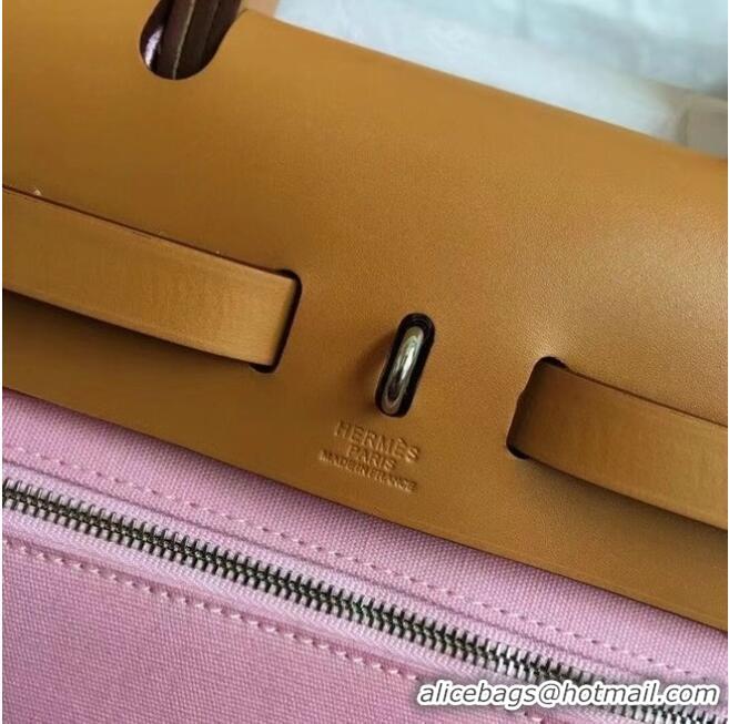 Trendy Design Hermes mini Herbag Original Canvas Leather & Calfskin 45987 pink&brown