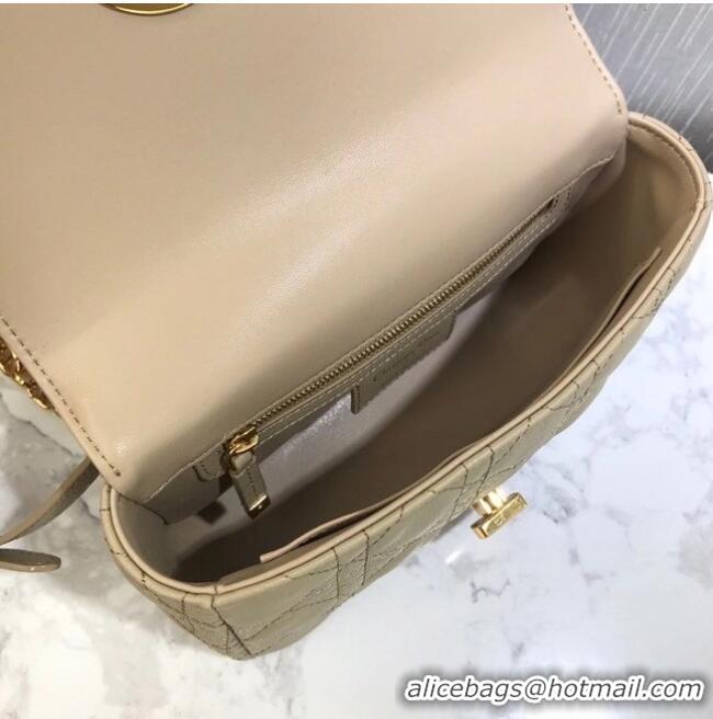 Promotional Dior SMALL DIOR CARO BAG Soft Cannage Calfskin M9241 Beige