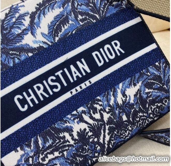 Buy Discount DIOR MEDIUM LADY D-LITE BAG Dark Blue Tree Cannage Embroidery M0565OREY Blue