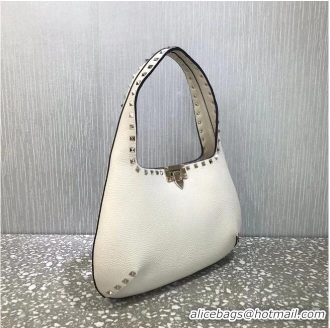 Famous Brand VALENTINO Origianl leather shoulder bag 20077 white