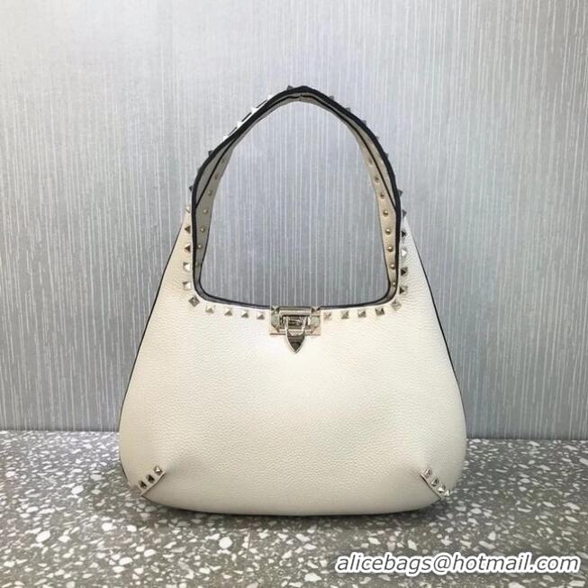 Famous Brand VALENTINO Origianl leather shoulder bag 20077 white