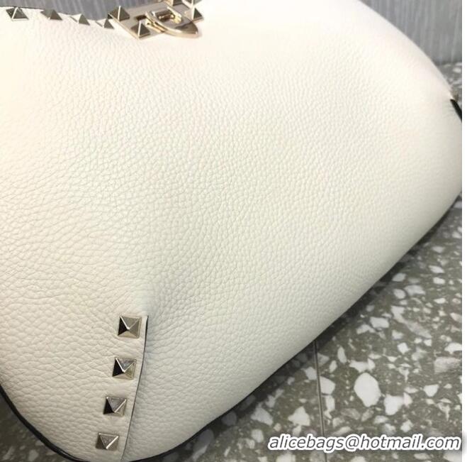 Famous Brand VALENTINO Origianl leather shoulder bag 20077 white