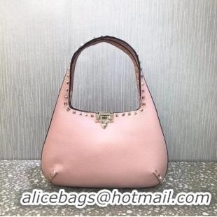 Top Grade VALENTINO Origianl leather shoulder bag 20077 pink