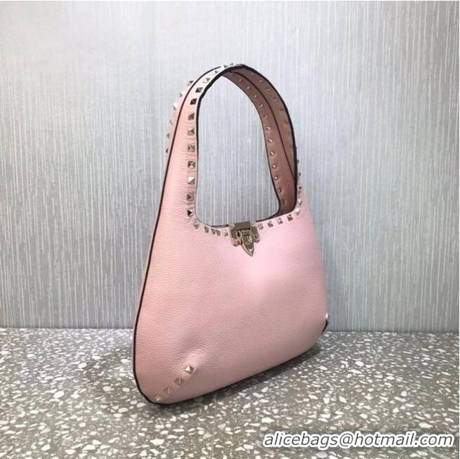 Top Grade VALENTINO Origianl leather shoulder bag 20077 pink